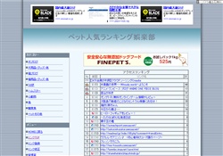 ペット人気ランキング娯楽部